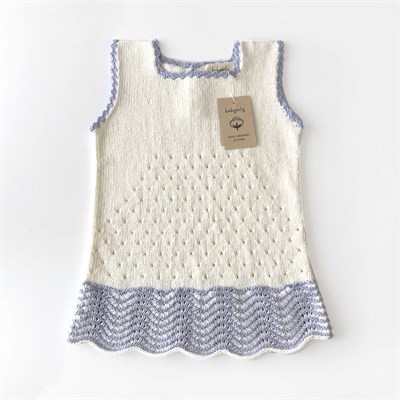 Artemis Dress / 2 Color, Snow × Periwinkle