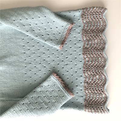 Artemis Dress Long Sleeve / 2 Color, Duck egg blue × Taupe
