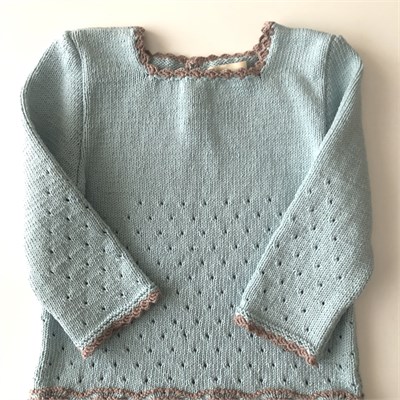 Artemis Dress Long Sleeve / 2 Color, Duck egg blue × Taupe