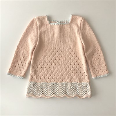 Artemis Dress Long Sleeve / 2 Color, Melon × Sky
