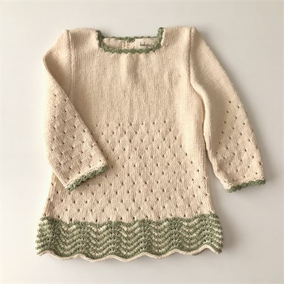 Artemis Dress Long Sleeve / 2 Color, Natural × Matcha