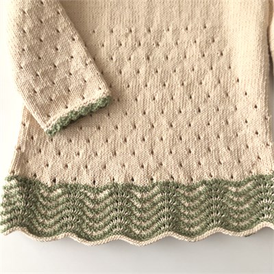 Artemis Dress Long Sleeve / 2 Color, Natural × Matcha