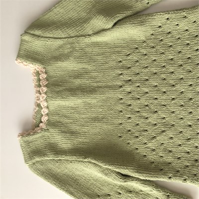 Artemis Dress Long Sleeve / 2 Color, Pistachio × Natural