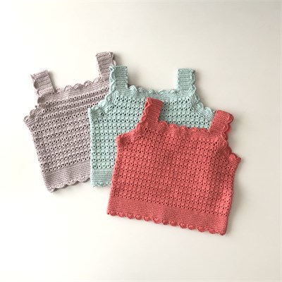 Aster Lace Top, Coral Pink