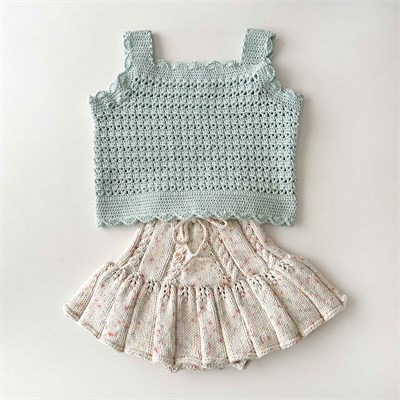Aster Lace Top, Nile Green