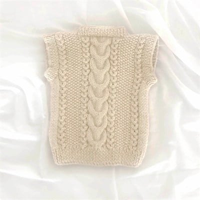 Baby Alpaca Cable Vest - 100% Baby Alpaca