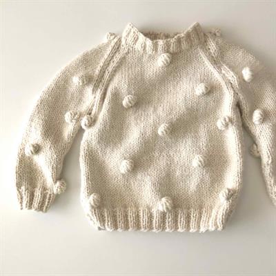 Baby Alpaca Popcorn Sweater & Beanie Set, Natural