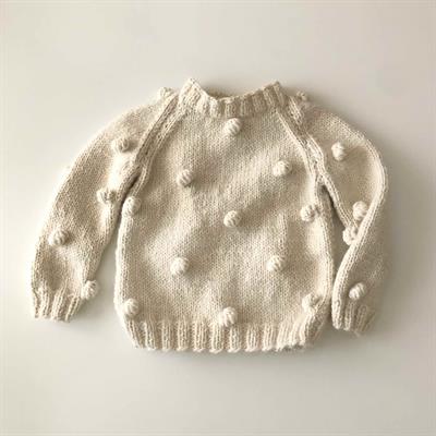 Baby Alpaca Popcorn Sweater, Natural