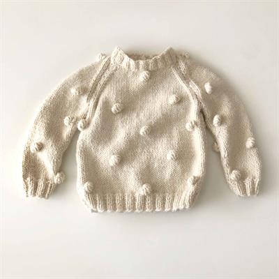 Baby Alpaca Popcorn Sweater, Natural