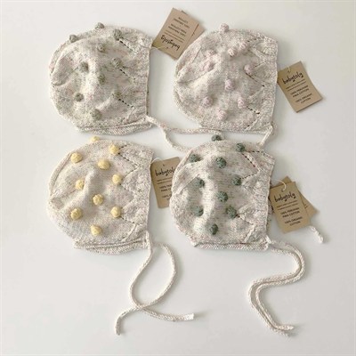Blossom Popcorn Bonnet, Exclusive Confetti - Pastel Rainbow × Seaweed popcorns