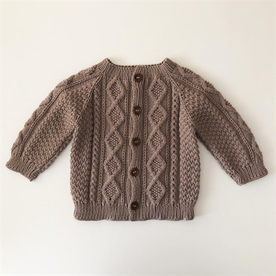 Cable Cardigan, Custom Color