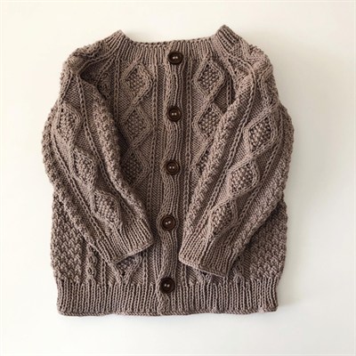 Cable Cardigan, Custom Color
