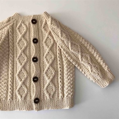 Cable Cardigan, Custom Color
