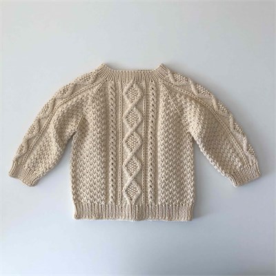 Cable Cardigan, Natural