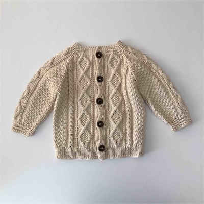 Cable Cardigan, Natural
