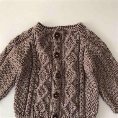 Cable Cardigan, Taupe