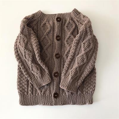 Cable Cardigan, Taupe