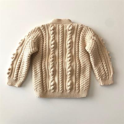 Cable Popcorn Cardigan, Custom Color