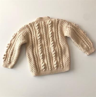 Cable Popcorn Cardigan, Custom Color