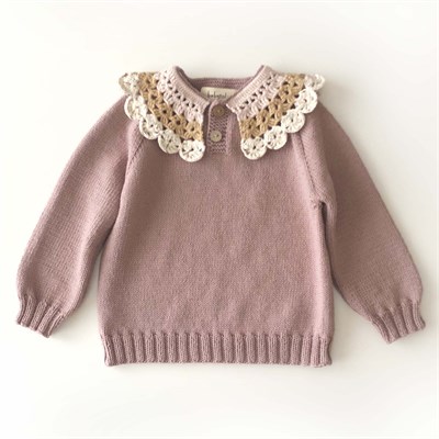 Camille Collar Sweater, Custom Color