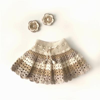 Camille Skirt, Natural+Honey,beige