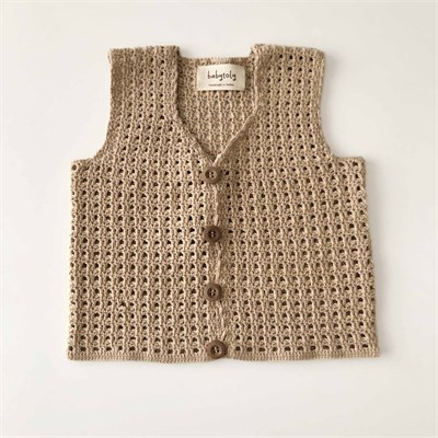 Colin Crochet Vest, Sand