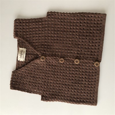 Colin Crochet Vest, Walnut