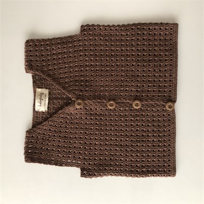 Colin Crochet Vest, Walnut