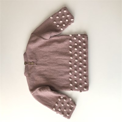 Comfy Popcorn Sweater, Dusty rose