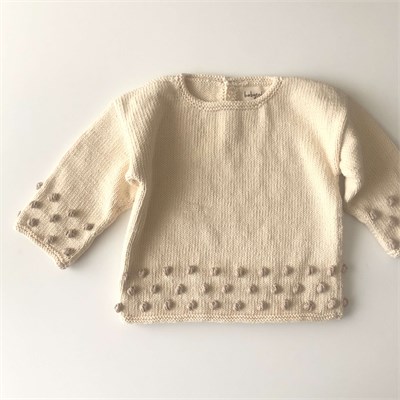 Comfy Popcorn Sweater, Natural
