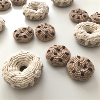 Crochet Toy Donut - 3.5 in - 9 cm diameter