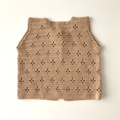 Dahlia Crochet Vest, Birch