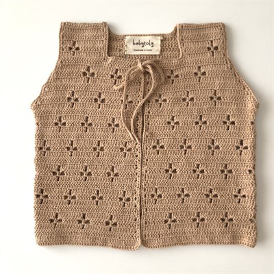 Dahlia Crochet Vest, Birch
