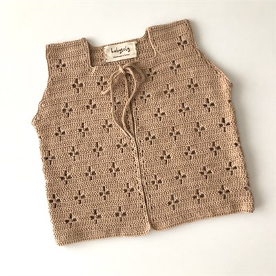 Dahlia Crochet Vest, Birch