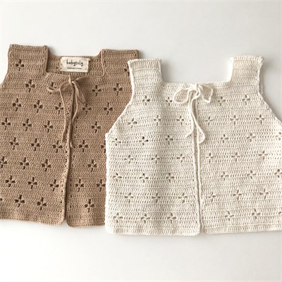 Dahlia Crochet Vest, Custom Color