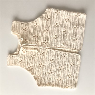 Dahlia Crochet Vest, Natural