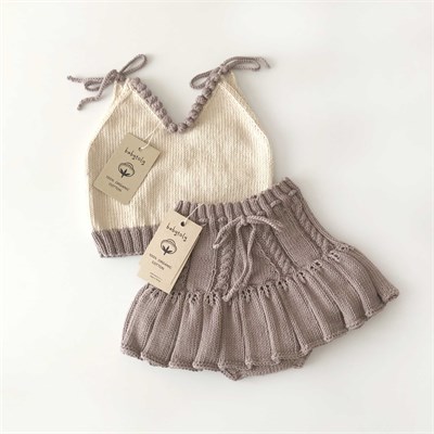 Eva Knit Top with edge, Custom Color