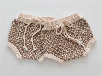 Folk Bloomer, Natural(waist) × Camel(patterns)