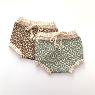 Folk Bloomer, Natural(waist) × Mint(patterns)