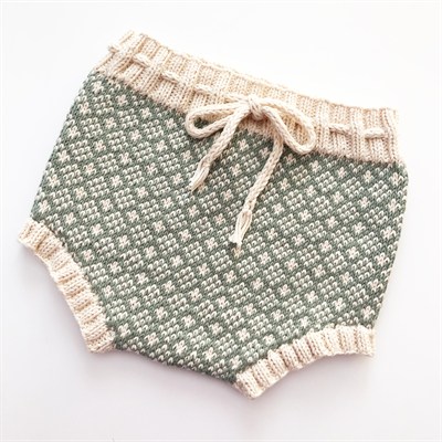 Folk Bloomer, Natural(waist) × Mint(patterns)