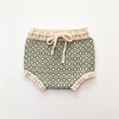 Folk Bloomer, Natural(waist) × Mint(patterns)