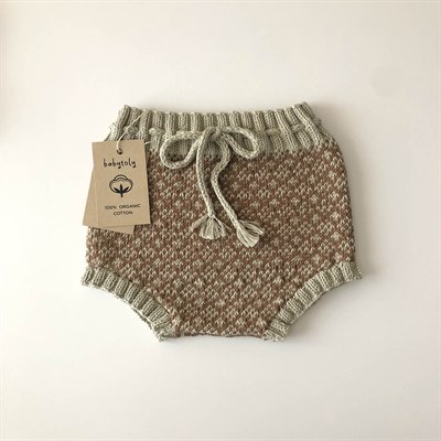 Folk Bloomer, Seaweed(waist) × Camel(patterns)