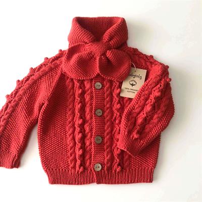 Hazel Cardigan, Red Apple
