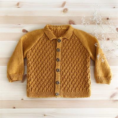 Honeycomb Cardigan, Golden Brown