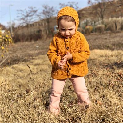 Honeycomb Cardigan, Golden Brown