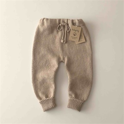 Knitted Pants, Beige