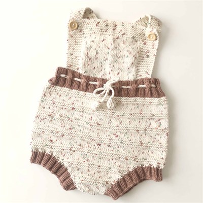 Macaron  Romper, Exclusive Confetti - Tea garden × Mocha