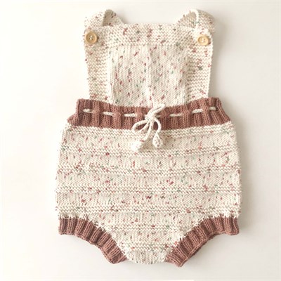 Macaron  Romper, Exclusive Confetti - Tea garden × Mocha