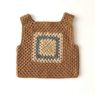 Malinda Crochet Top, Biscuit Base