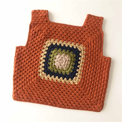 Malinda Crochet Top, Cinnamon Base